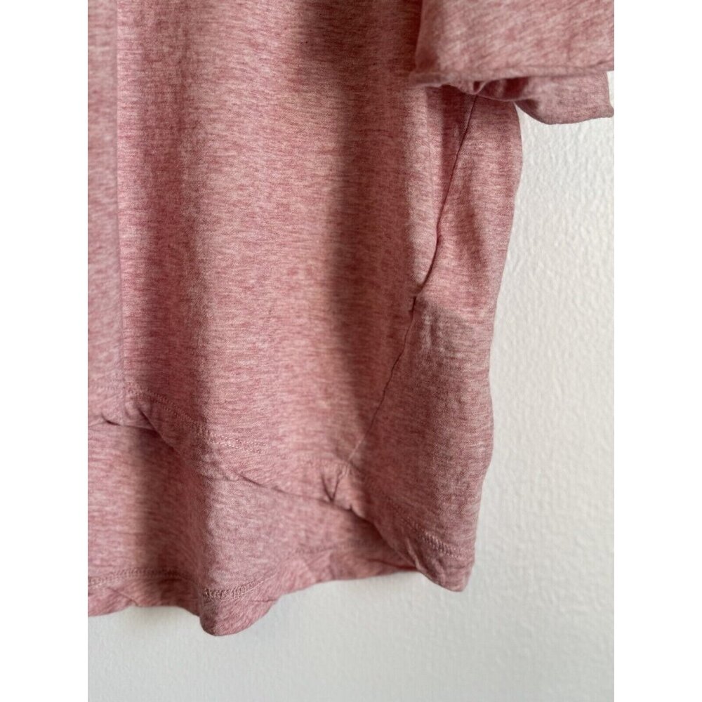 Allsaints Heather Red ADA Tee Top Size Large Slouchy Oversized Casual Everyday - Picture 3 of 8